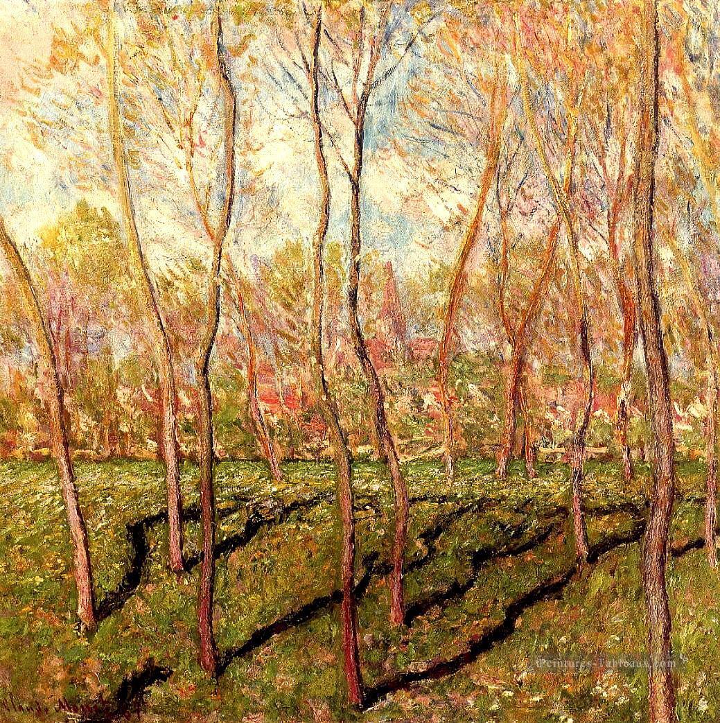 Arbres en hiver Vue de Bennecourt II Claude Monet Peintures à l'huile